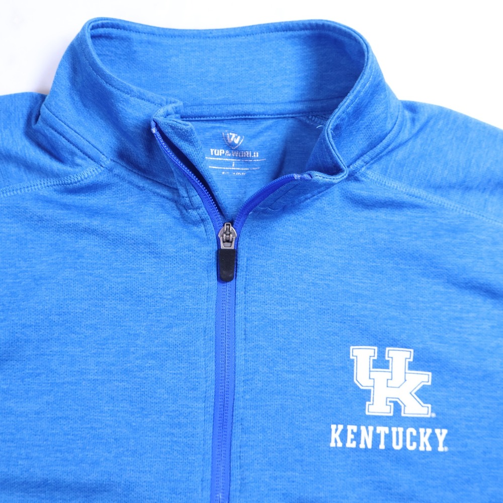Top of the World Kentucky Wildcats Mens Large Blue Quarter Zip Pullover L